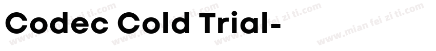 Codec Cold Trial字体转换